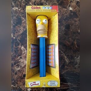 HOMER SIMPSON TALKING GIANT PEZ CANDY DISPENSER VINTAGE 2002